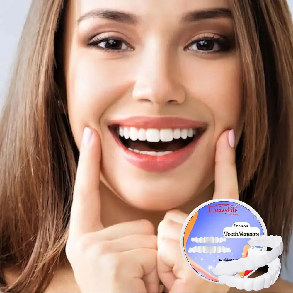 Snap On Teeth Veneers Cover The Imperfects Teeth Fake Tooth Instant Confidence Smile Temporary Teeth Teeth Beauty Tool Cosmetic