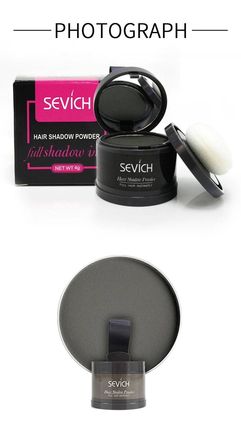 Sevich Waterproof Hair Line Powder 4g Natural Instant Hairline Shadow Powder Black Root Cover Up Forehead Hair Makeup Concealer
