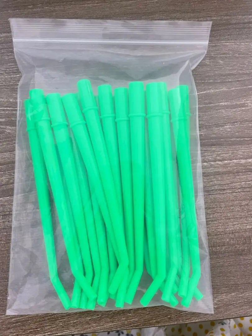 25Pcs/Bag Disposable Dental Suction Tip Saliva Ejector Dentistry Slender Curved Tip Straws Dentistry Clinic Tool Dental Supplies