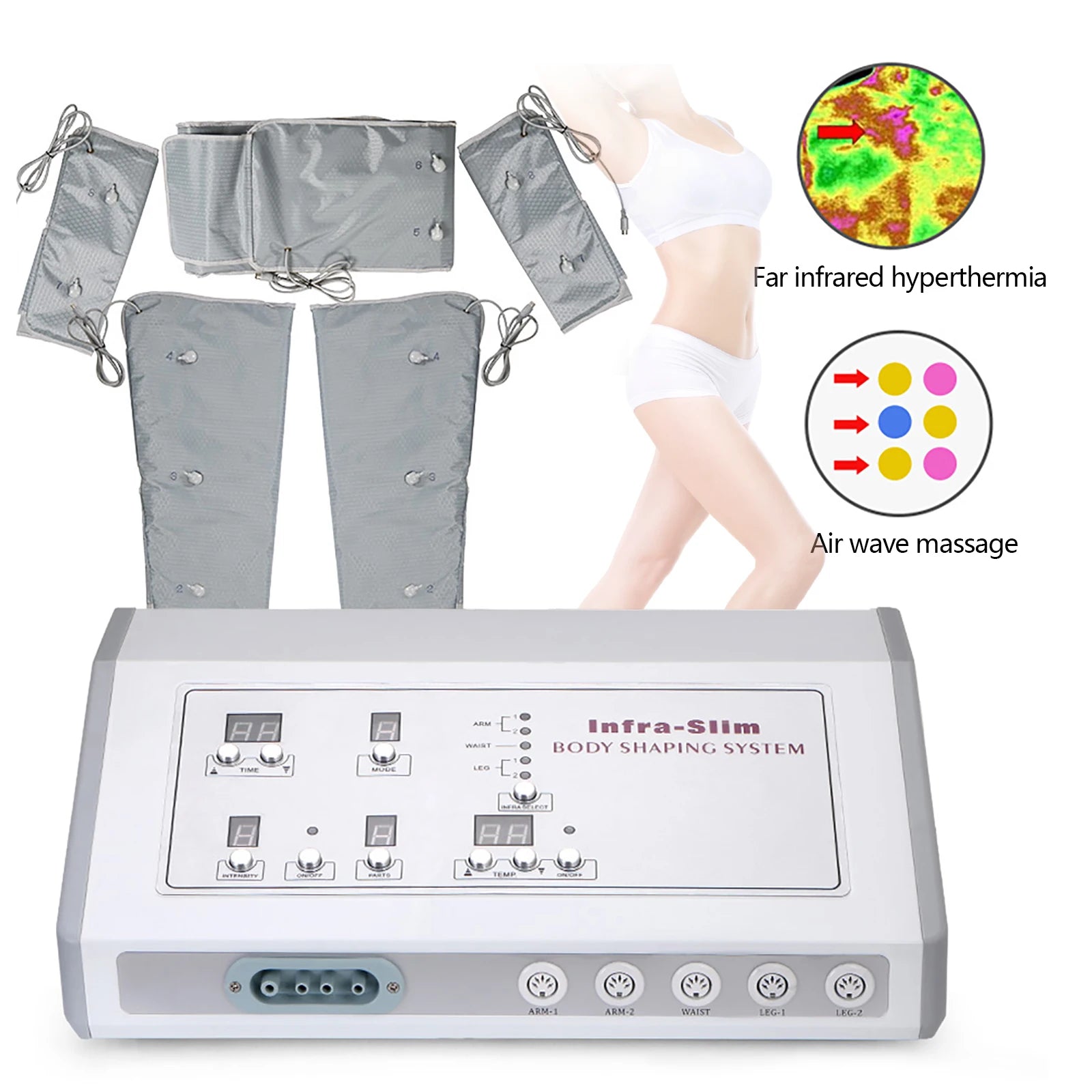 KYD-A1217 Air Pressure Massage Heating Body Slimming Leg Massager for Circulation Foot Leg Full Body