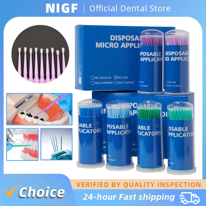 Dental Micro Applicators Cotton Swab Stick Mascara Wands Disposable Micro Brush Teeth Oral Materials Dentistry Dentist Supplies
