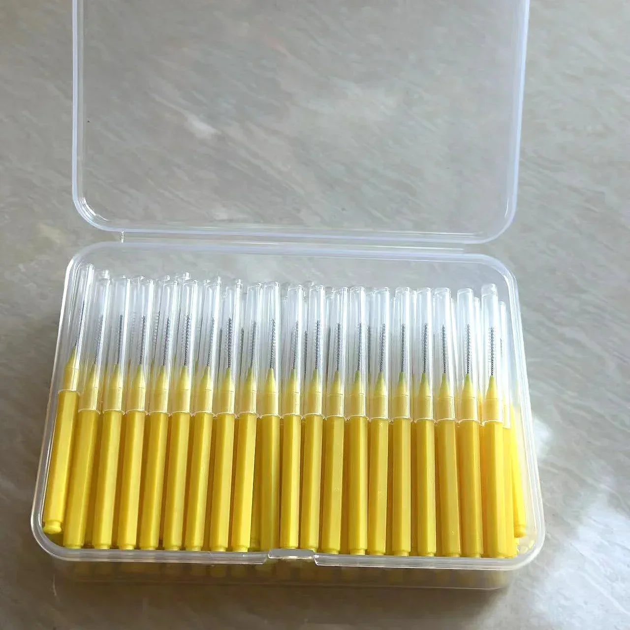 New 100Pcs/Box I-type Push Pull Interdental Brush 0.6-1.5Mm Cleaning Between Teeth Oral Care Orthodontic I Shape Tooth Floss