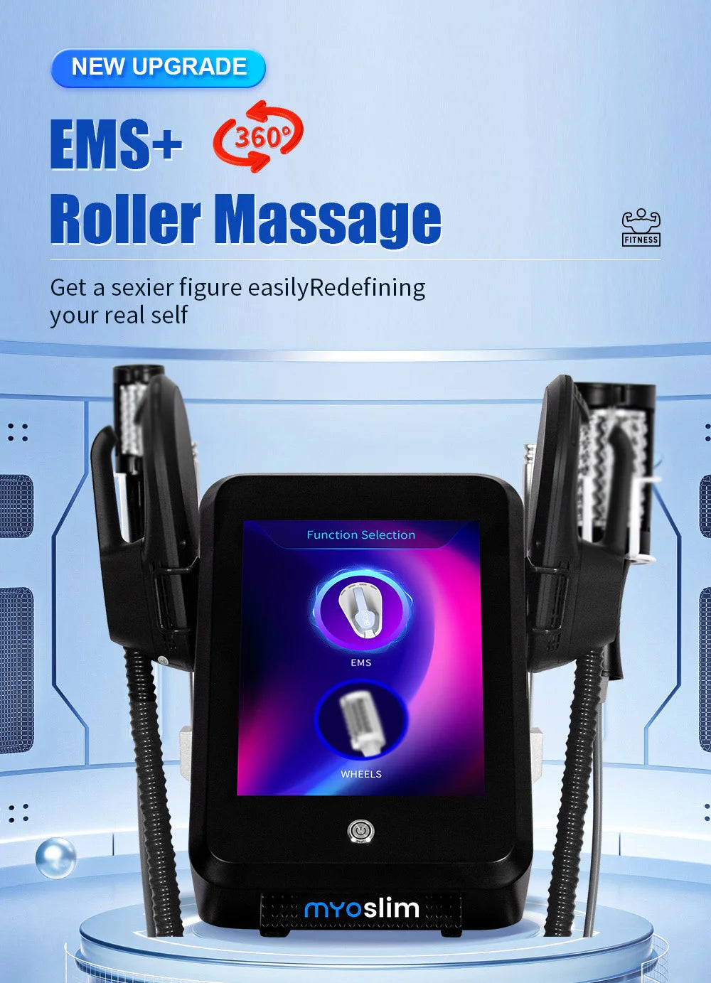 Myoslim 15 TUltra 6500W RF Machine Shaping Slimming Body Sculpture HI-emt Weight Loss Inner Ball Roller Machine