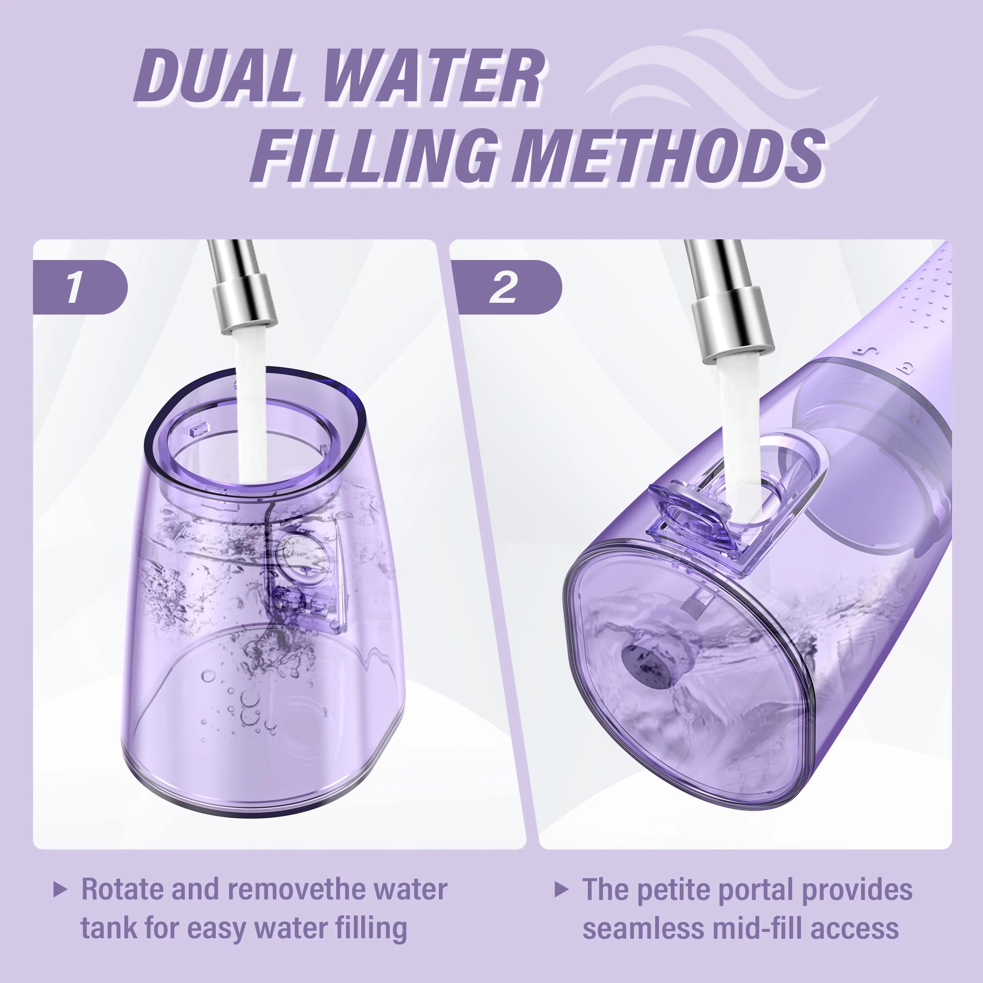 Sejoy Oral Irrigator for Teeth Cleaning Water Flosser Dental Cordless USB Rechargeable 4 Modes Teeth Clean Portable for Travel