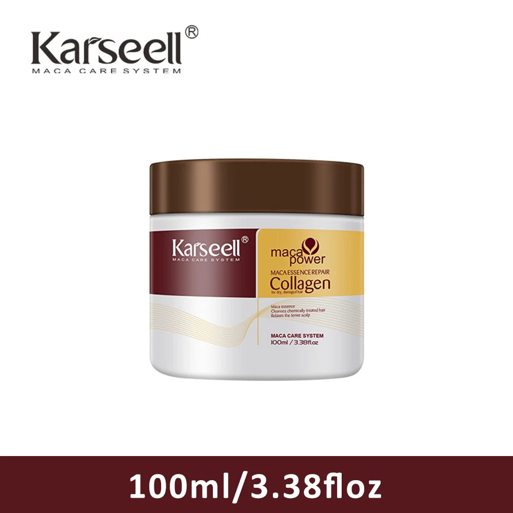 Karseell 100ML Collagen Hair Mask Deep Repair Damage Argan Oil Collagen Hair Treatment Prevent Hair Breakage for All Hair Types