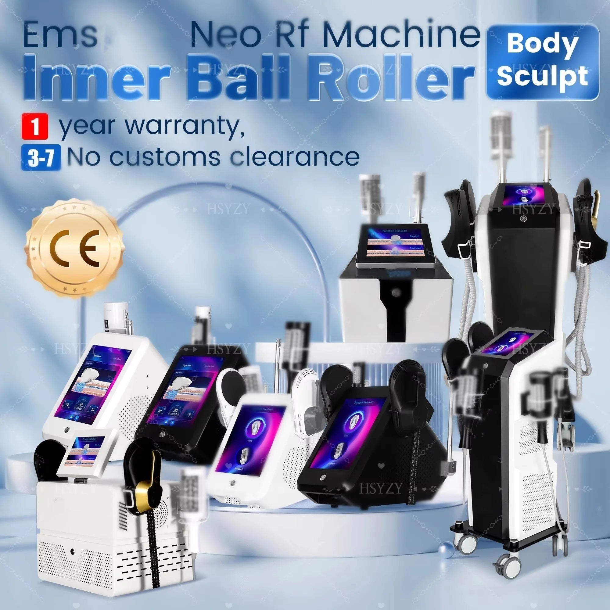Inner Ball Roller Machine Neo RF Body Sculpt Machine Vacuum Inner Ball Roller 360 Degree Rolling Cellulite burning