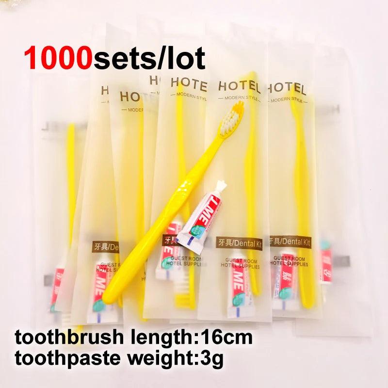 Hotel Supplies Travel Trip Dental Kit Disposable Toothbrush Toothpaste Sets Wholesale Independent Packing