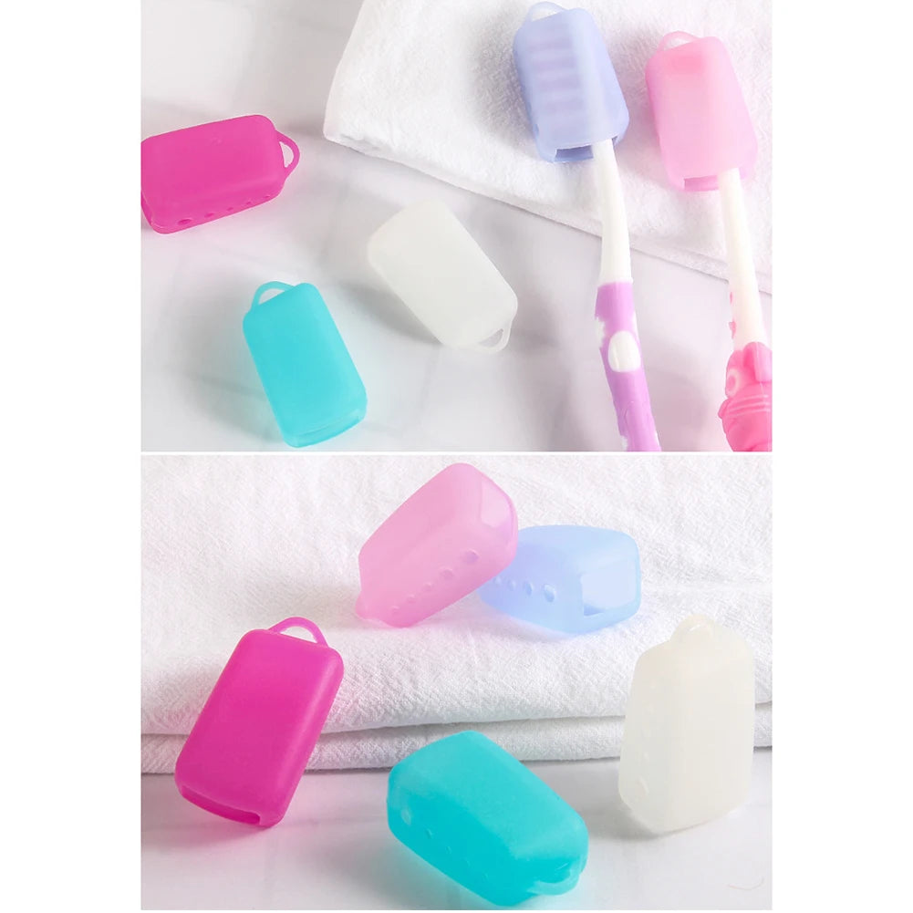 3Pcs Portable Toothbrush Cover Holder for Adults Kids Toothbrush Headgear Travel Camping Brush Cap Case Toothbrushes Protector