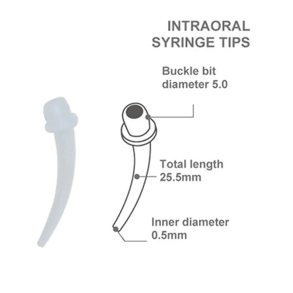 100Pcs/Bag Dental Materials Intraoral Impression Mixing Tips Nozzles Lab Denture Lab Mixer Syringe Dentistry Supplies