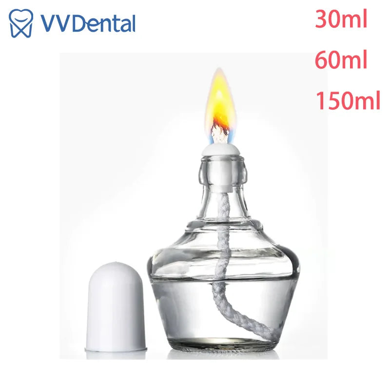 Dental Alcohol Lamp 30ML/60ML/150ML Glassware Dentist Laboratory Accessories Laboratory Heating Equipment Educational Supplies