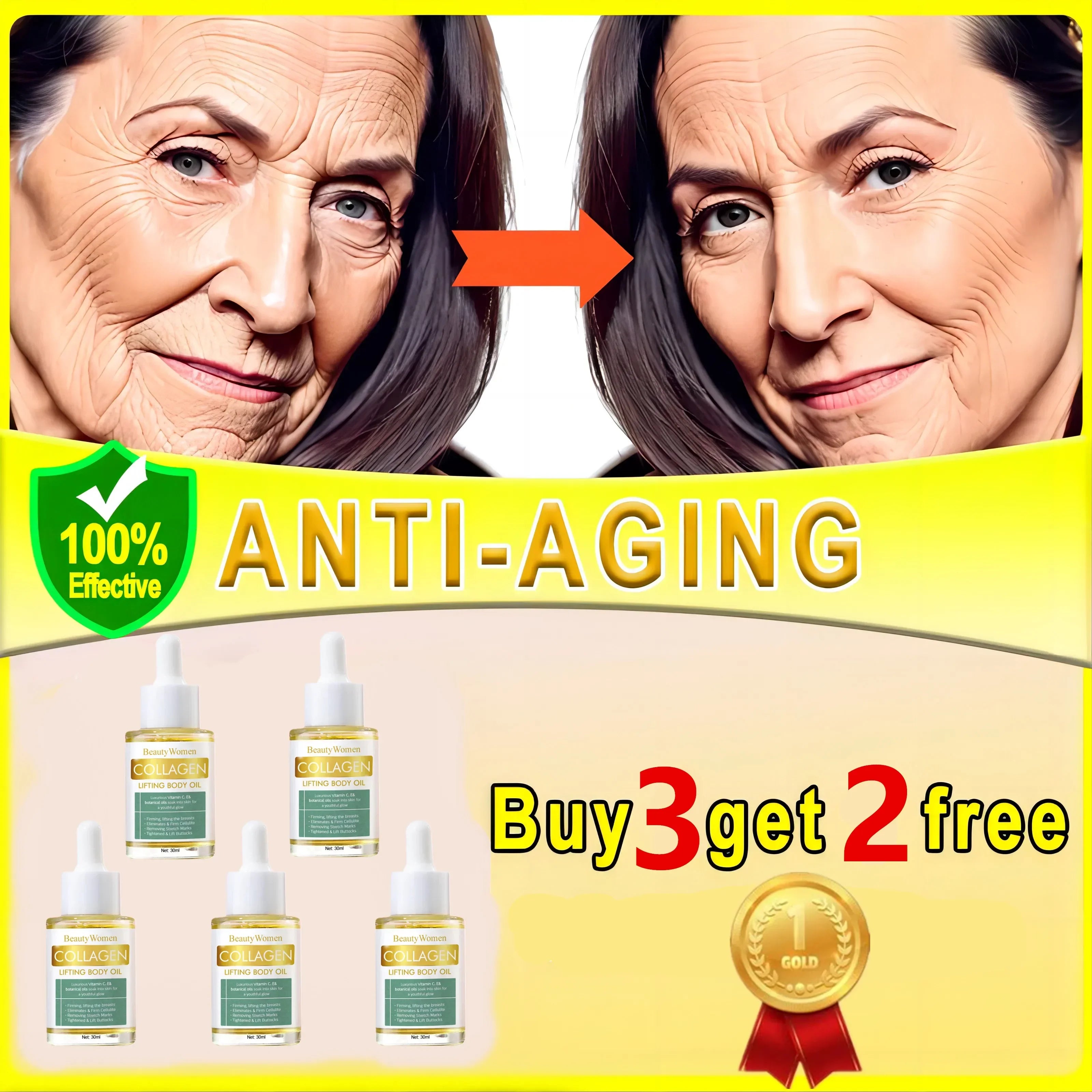 2pc Collagen Estrogen Female Hormones Oil,Remove Spots Wrinkle Eye Bags Anti-Aging,Breast Butt Enlargement,Skin Care for Women