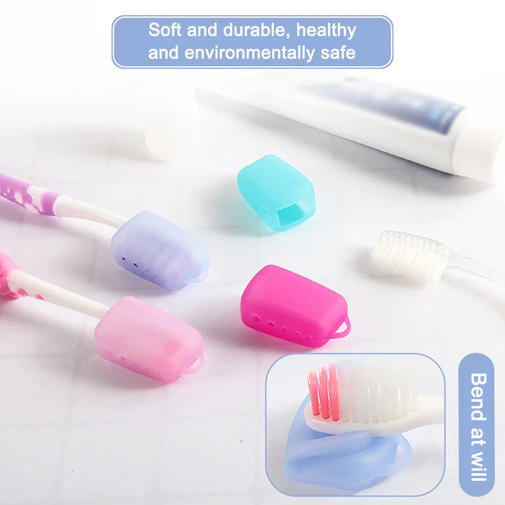 3Pcs Portable Toothbrush Cover Holder for Adults Kids Toothbrush Headgear Travel Camping Brush Cap Case Toothbrushes Protector