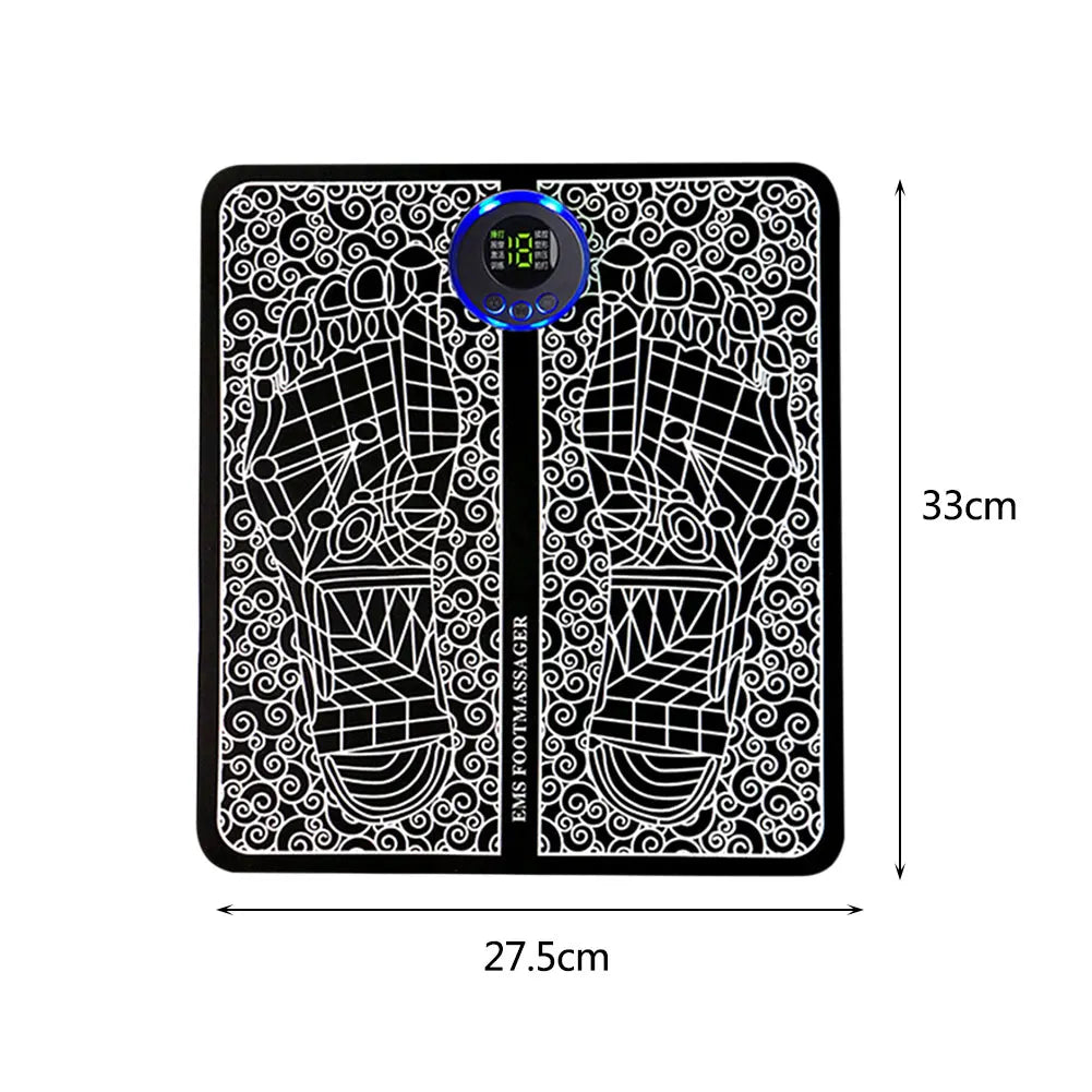 EMS Feet Muscle Stimulator 8 Modes Electric Feet Massage USB Rechargeable Massager Legs Remote Control for Relax Feet and Legs