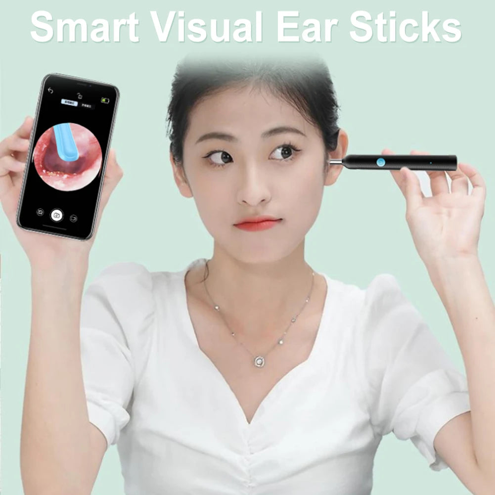 Smart Visual Wax Removal Tool with Camera Otoscope Ear Cleaner Rechargeable Endoscope Earpick Health Care Set
