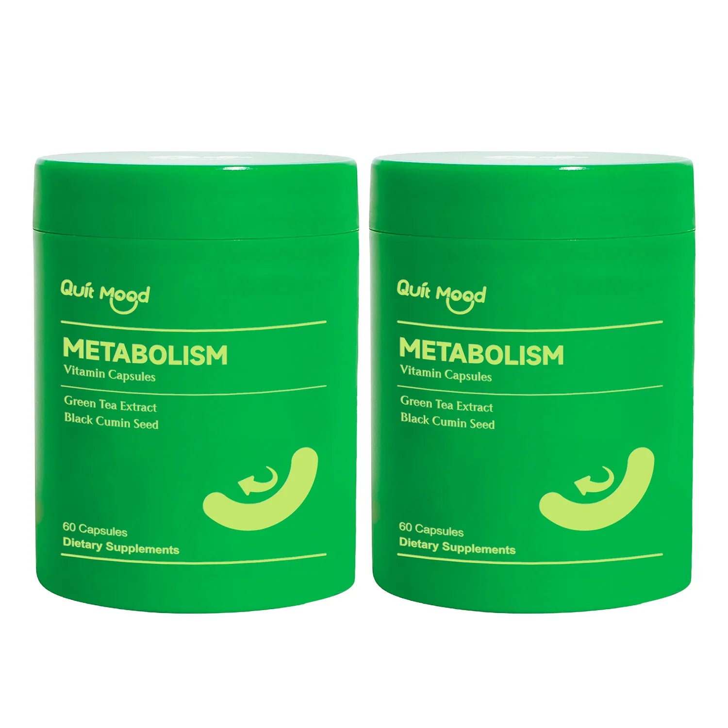 QUITMOOD-METABOLISM Vitamin Capsules, Green Tea Extract Chromium Picolinate Black Cumin Seed Vitamin B12, 60 Capsules