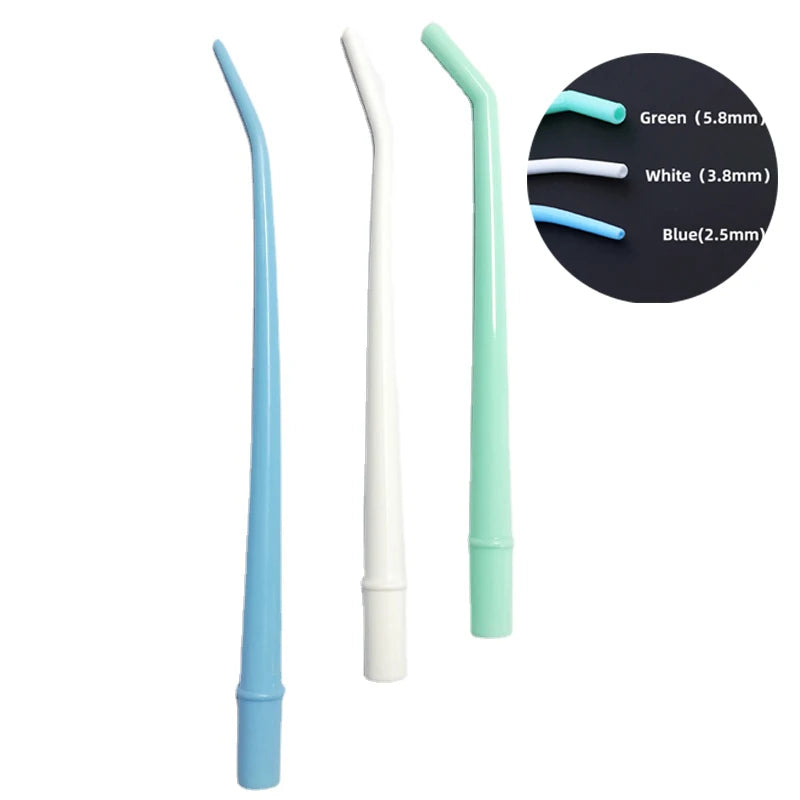 25Pcs/Bag Disposable Dental Suction Tip Saliva Ejector Dentistry Slender Curved Tip Straws Dentistry Clinic Tool Dental Supplies
