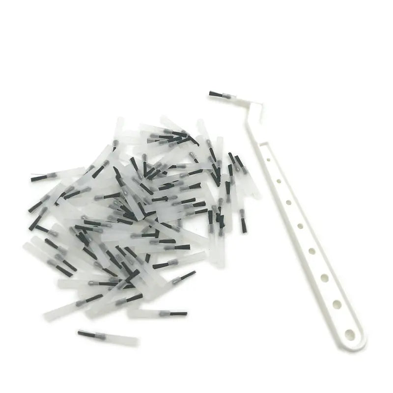 Dental 100 Pcs Reliable Disposable Composite Brush Tips With 1 Brush Handles Dentist Brush with Handle Dentist Material