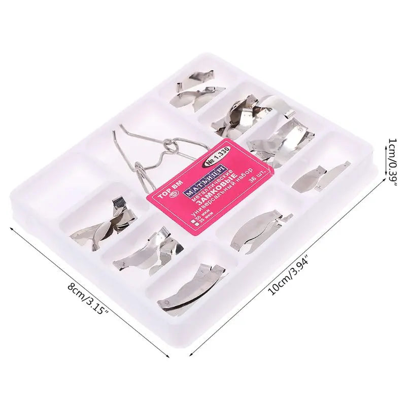 36/100 pcs Dental Supplies Matrix with Springclip NO.1.330 Sectional Contoured Metal Matrices Full kit for Teeth Replacement
