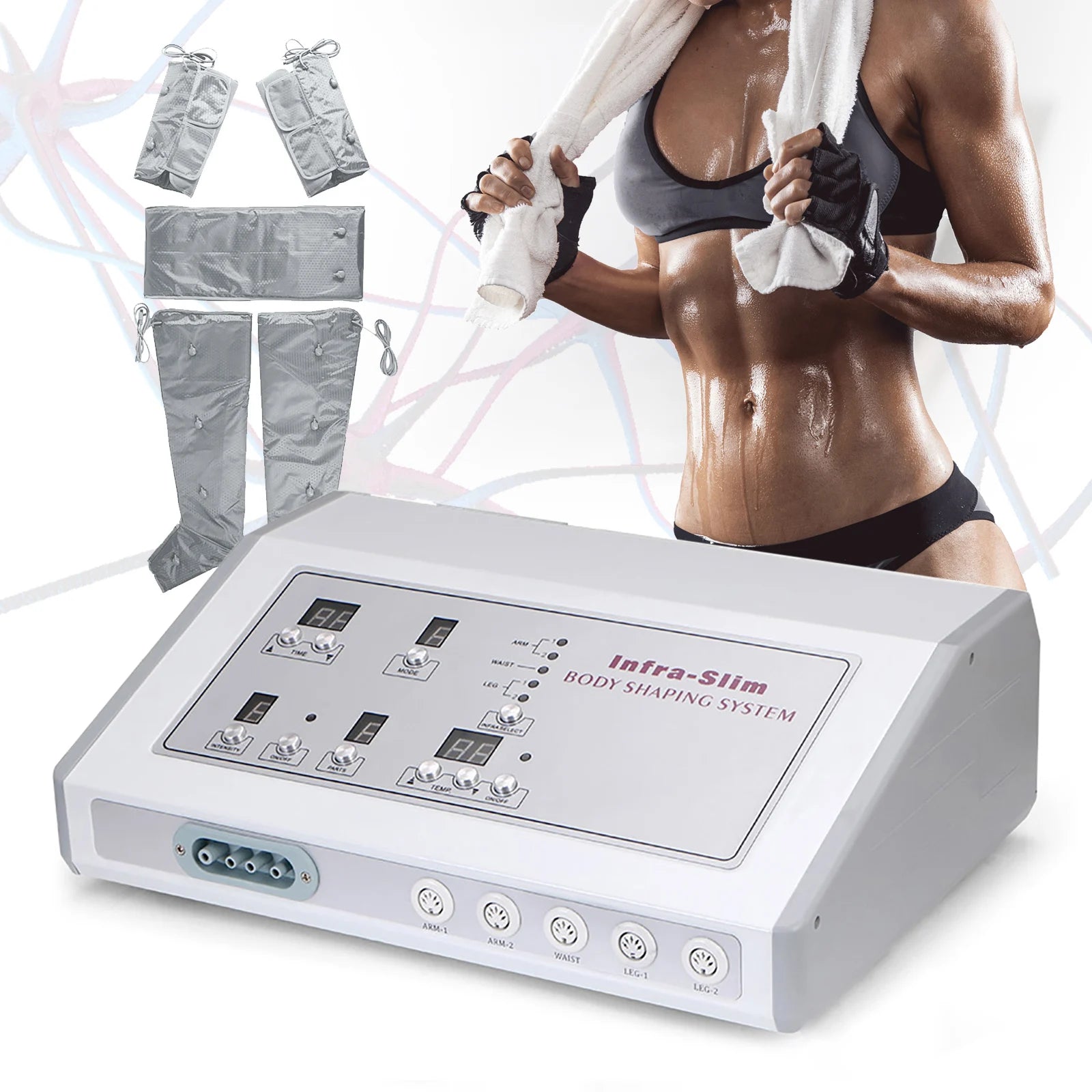 KYD-A1217 Air Pressure Massage Heating Body Slimming Leg Massager for Circulation Foot Leg Full Body