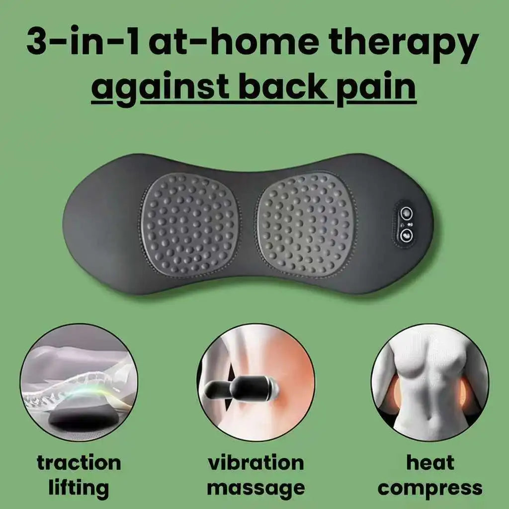 Okayso 3-in-1 Back Massager Waist Pillow Bed Sleeping Waist Protection Pad Electric Massage Lying Flat Waist Pain Waist Massager