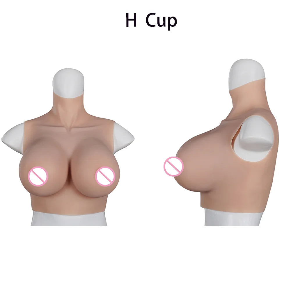 Tgirl Cosplay for Men Fake Silicone Breast Forms Huge Boob A/C/D/G/H Cup Transgender Drag Queen Shemale Cosplay