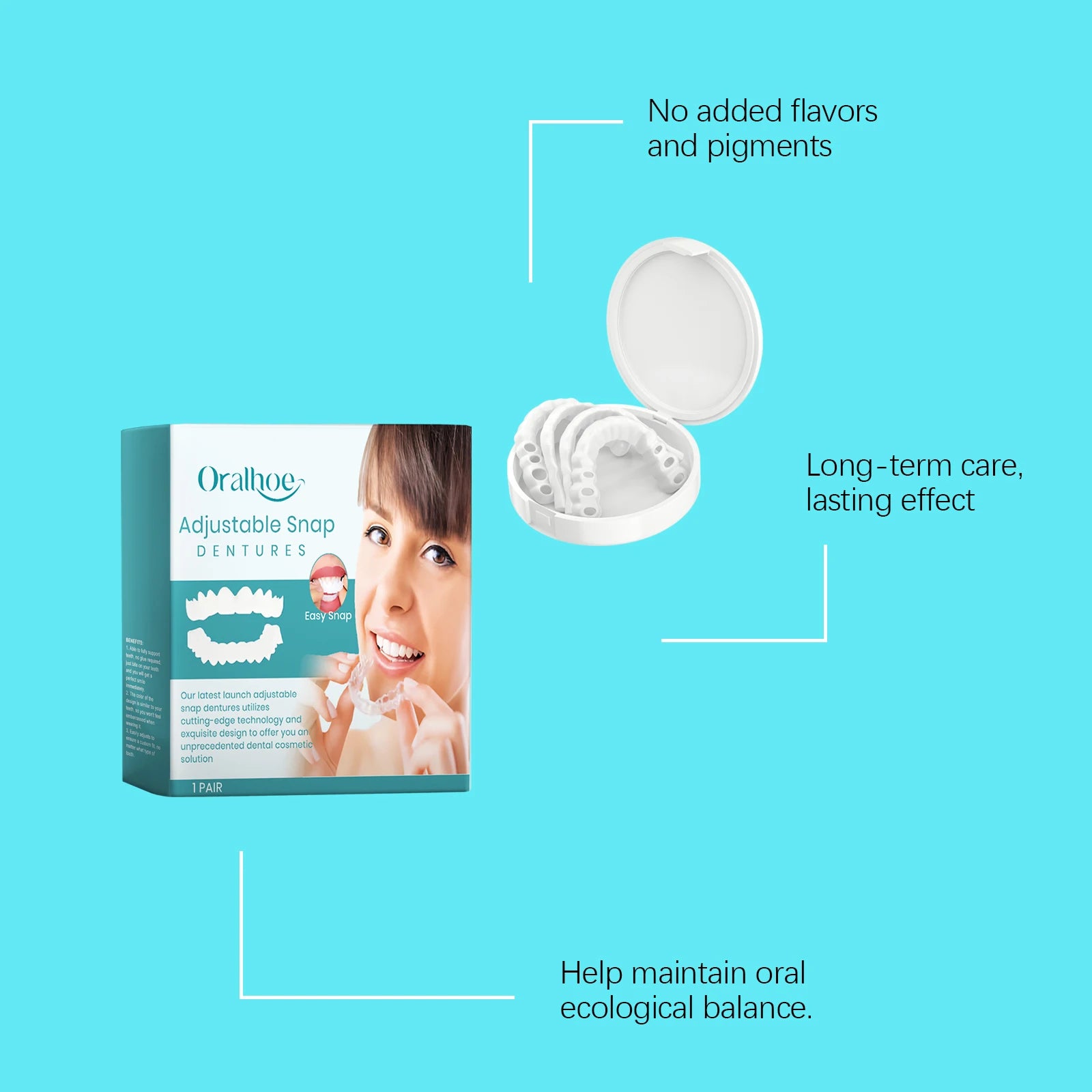 Perfect Fit Teeth Whitening Fake Tooth Cover Snap on Silicone Smile Veneers Teeth Flexibles Fake Teeth Dental Whitening Devices