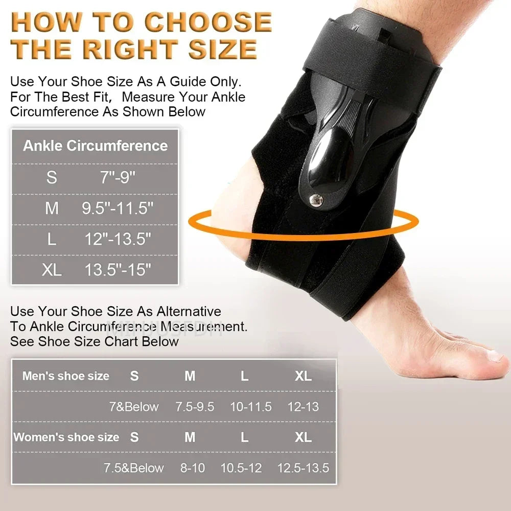 Ankle Brace for Sprained Ankle Support with Side Stabilizers for Men Women Ankle Splint Stabilizer Recovery Tendonitis