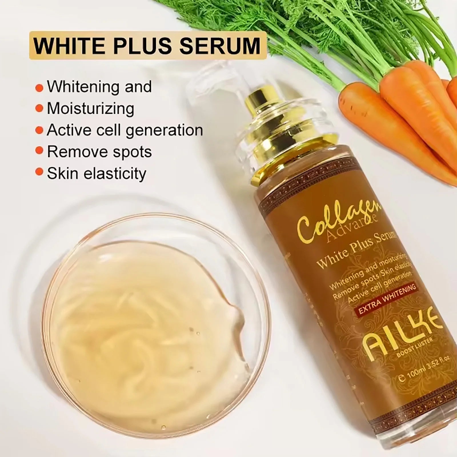 Collagen whitening essence, used for facial and body moisturizing, brightening skin, radiant skin, even black spots, age spots,