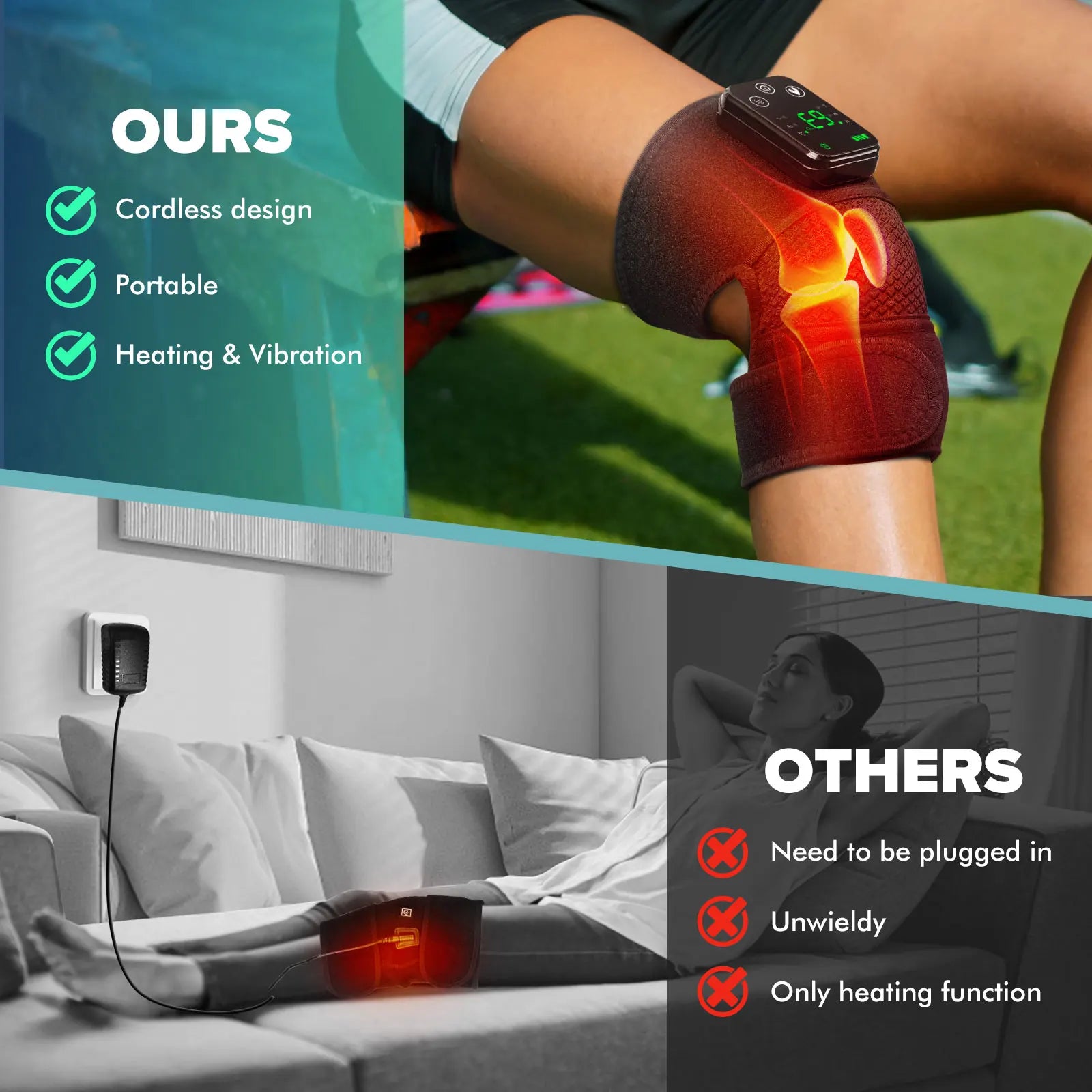 Heated Shoulder Heating Massage Belt Rechargeable Vibration Pad Electric Arm Muscle Relax Machine 3 Gear Shoulder Support Brace