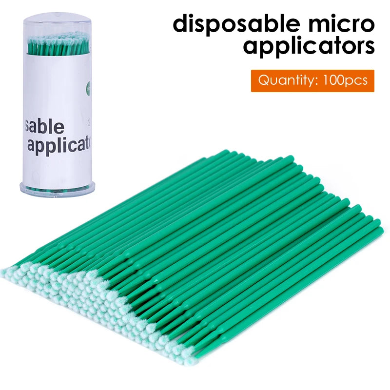 100pcs Dental Microbrush Disposable Supplies Applicators Stickers Micro Brushes Teeth Oral Care Clean Odontologia Extension