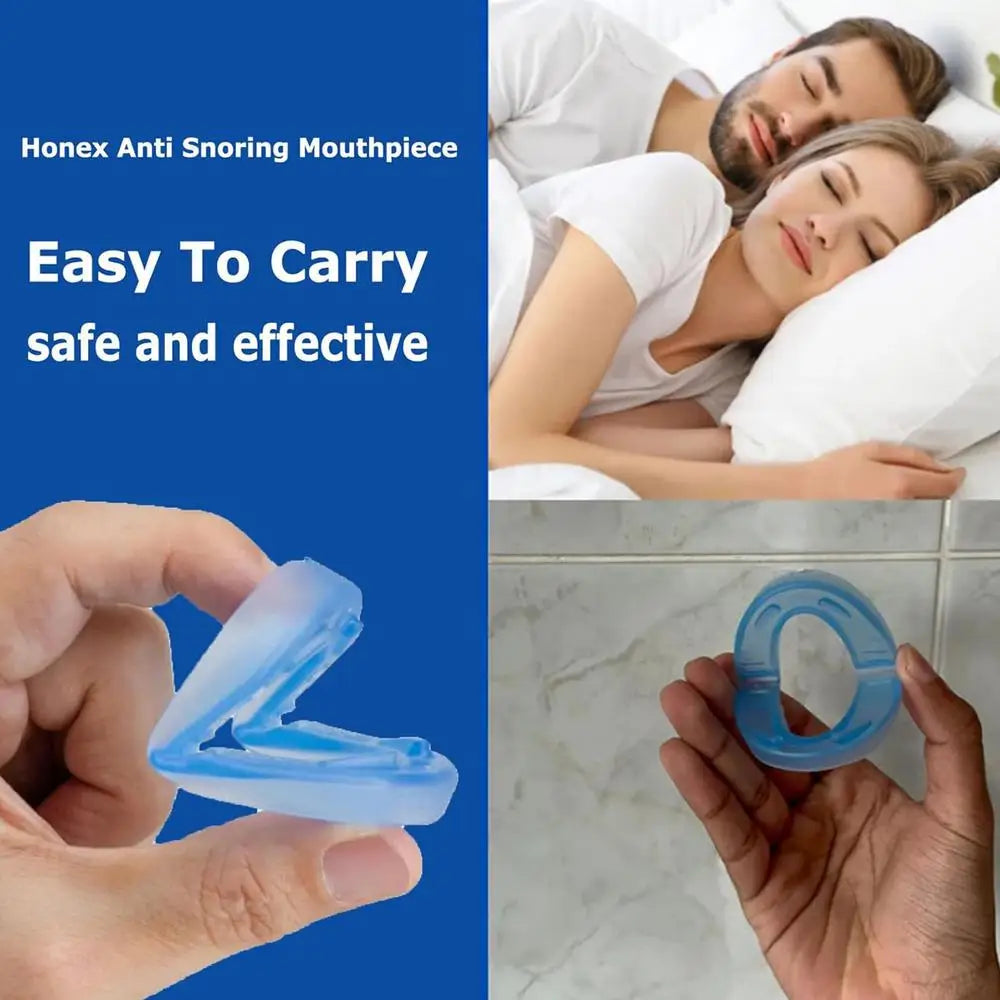 Anti Snoring Mouthpiece Reusable Honex Snore Stoppers Sleep Difficulty Snore Stoppers Solution For Comfort & Easy Breathing