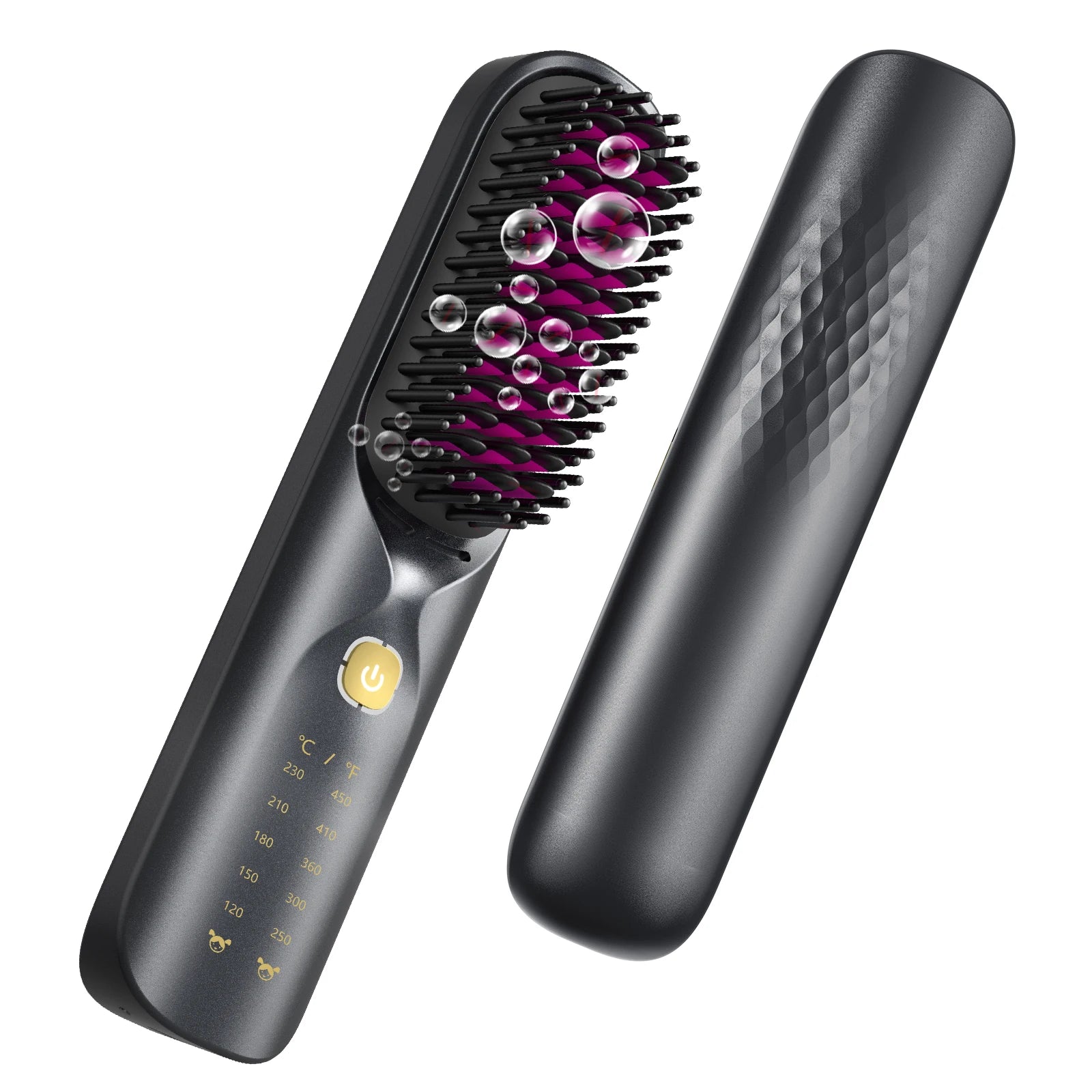 BOPCAL Cordless Hair Straightener Brush 10000mAh LED Display Negative Ions Hair Care Ceramic Electric Hot Heating Comb