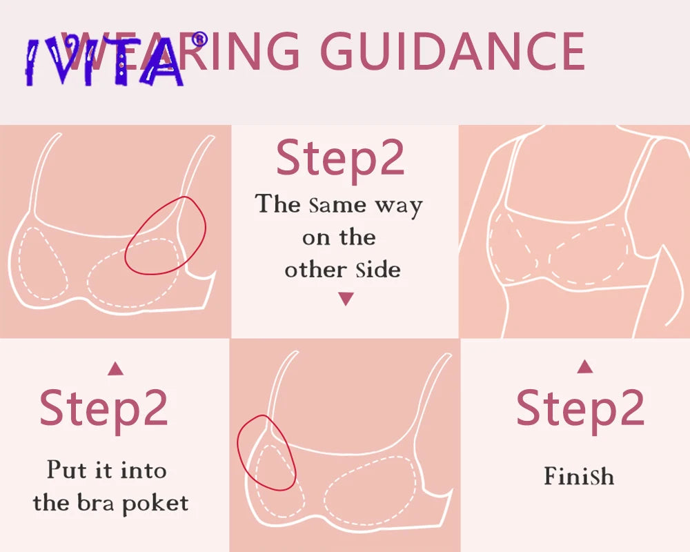 IVITA 1 Pair Realistic Self-adhesive Silicone Fake Breasts Form Fake Boobs for Crossdresser Prosthesis Transgender Cosplay