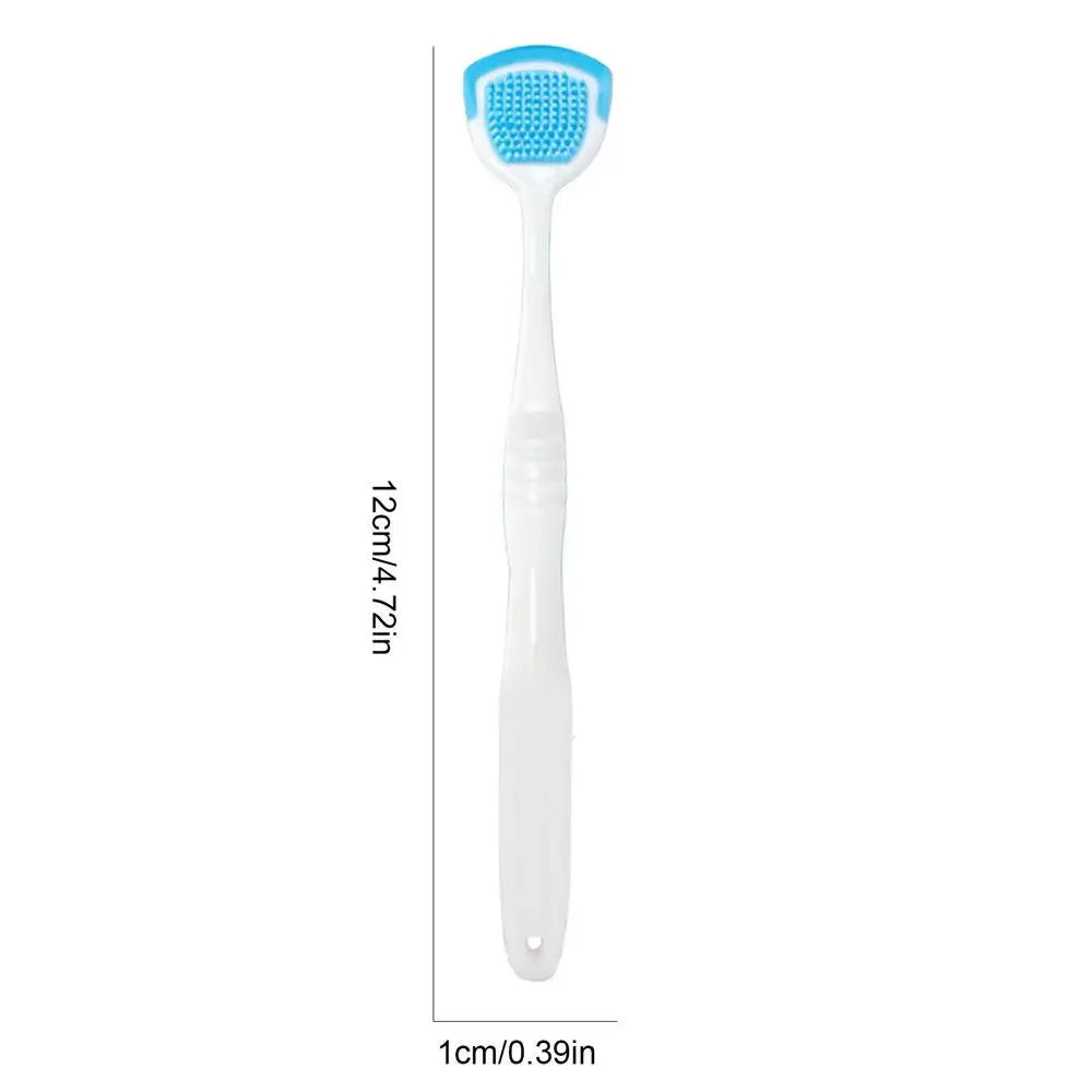 Tongue Coating Cleaning Gel Oral Care Fresh Breath Tongue Scraper Toothbrush Two-in-One Brush Gel Paste Gentle Natural Whitening