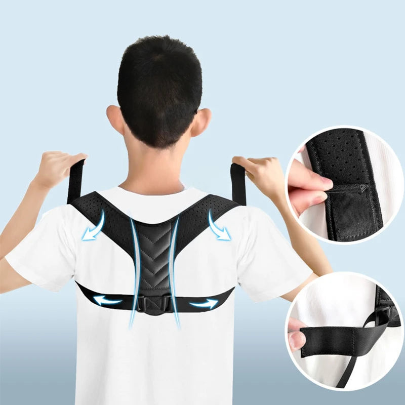 Back Posture Correction Belt Hunchback Prevention Correction of Sitting Posture Unisex Breathable Body Shaping Support Braces