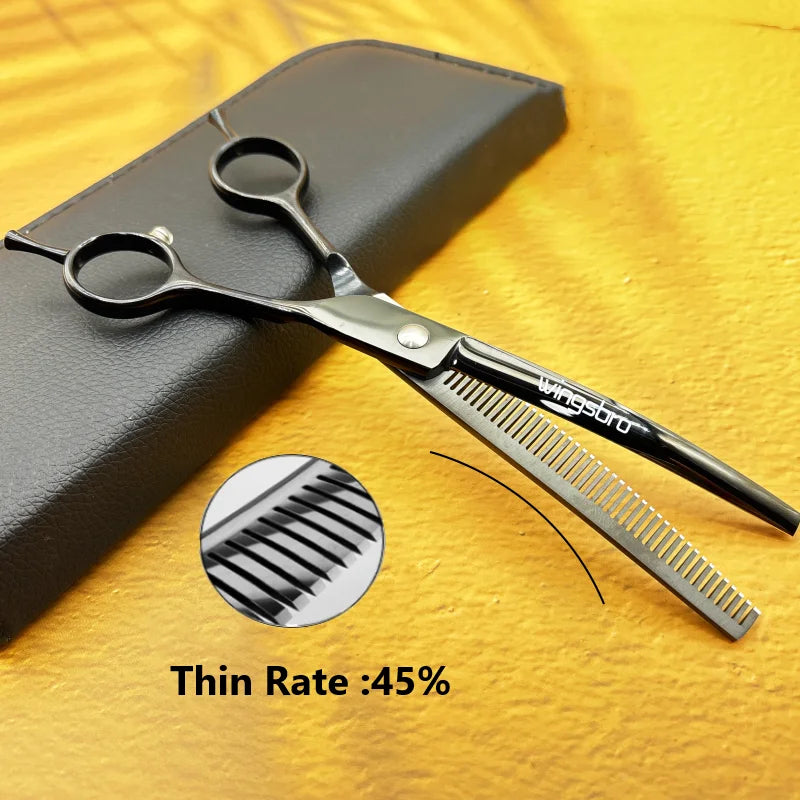 7 inch Dog Curved Grooming Shears Curved Thinning scissors Stainless Steel Dog Grooming Scissors For Pet