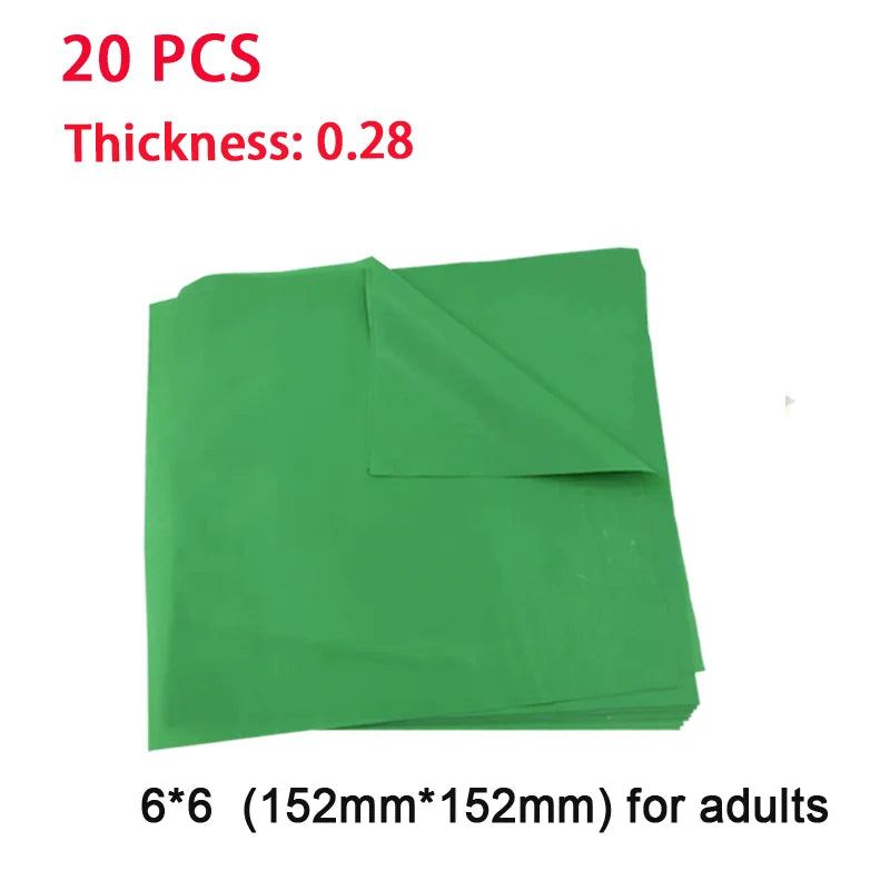 15/20Pcs Dental Rubber Dam Sheet Natural Latex Rubber Barrier Dams 5*5/6*6" Oral Suture Barrier Cloth Dental Surgical Supplies