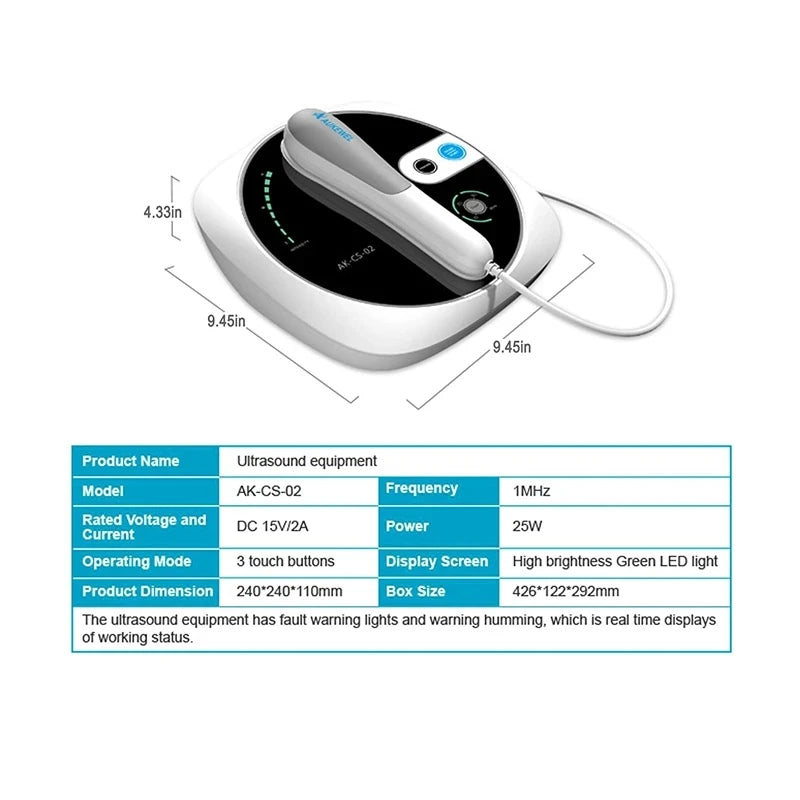 Ultrasound Physiotherapy Therapy Machine for Pain Relief & Deep Muscle Massage 1MHz Ultrasonic Physiotherapy Instrument Massager