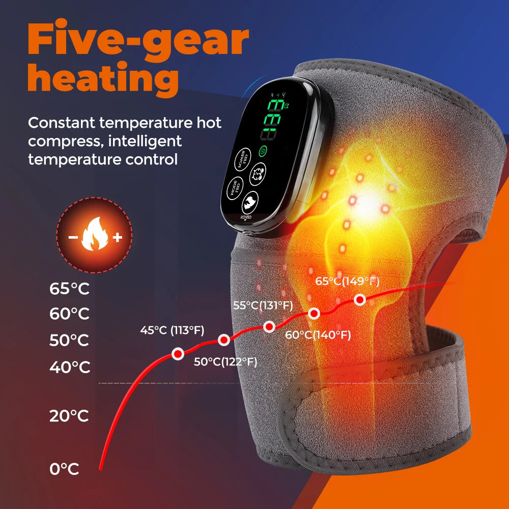 660&850nm Light Knee Massage Belt Heating Shoulder Knee Elbow Support Pad Relieves Leg Joint Muscle Fatigue Knee Brace Belt
