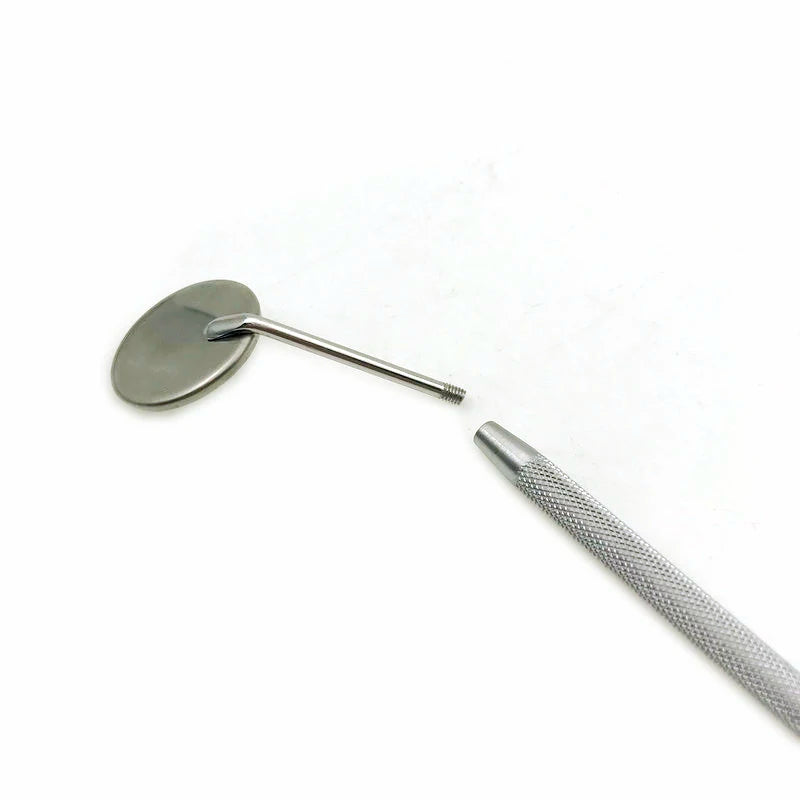 Stainless Dental Mirrors with Handle Steel Surgical Instruments Dentist Mouth Checking Makeup Supplies