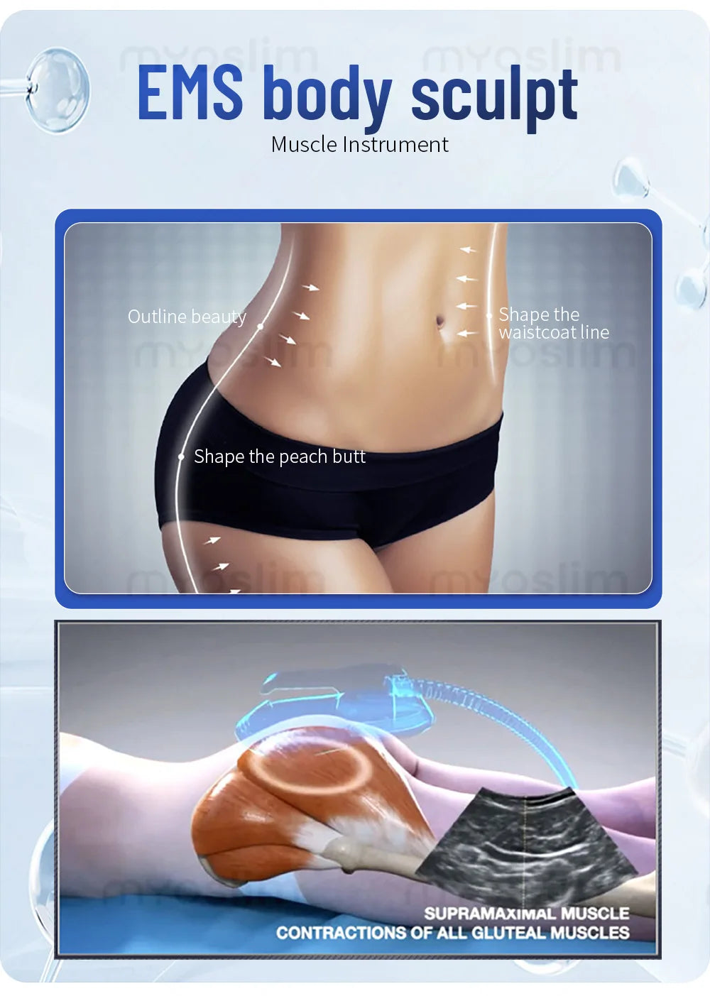 MYOSLIM Esthetician Equipment Rf 4 Handles Body Sculpt Machine Body Slimming Neo Butt Lift Body Fat Burning Massage Machine