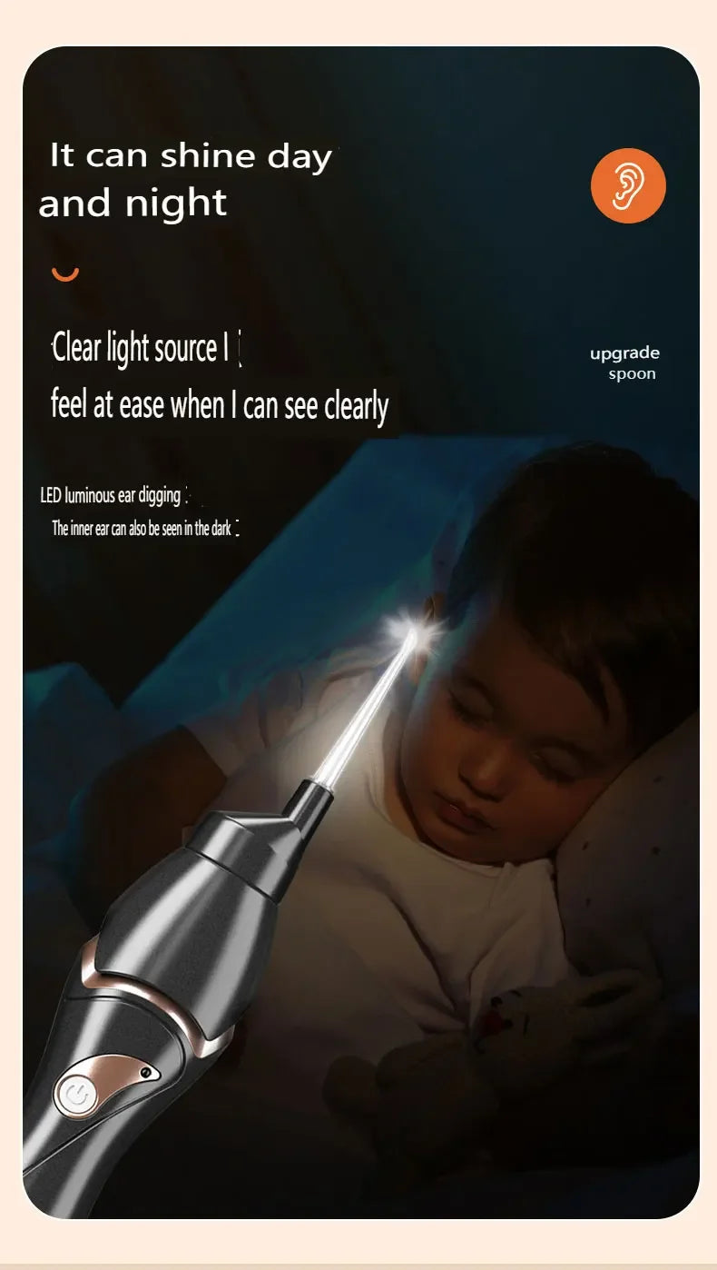 Electric Earpick for Children and Adults Electric Earpick for Earwax Ear Cleaner Earpick for Children
