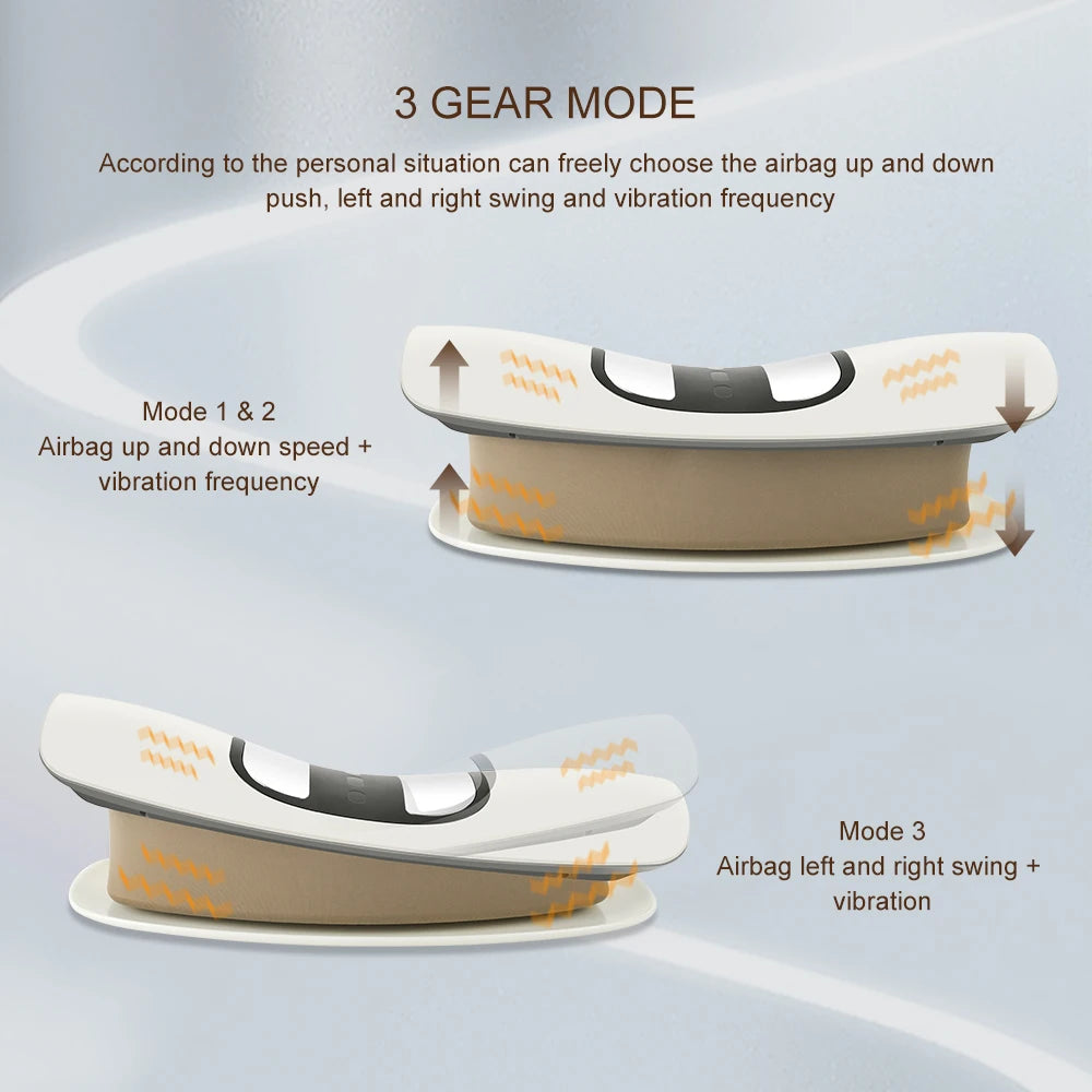 Lumbar Traction Massager Waist Protcetion Electric Waist Massage Relax Cushion Ergonomically Designed Waist Support Pad