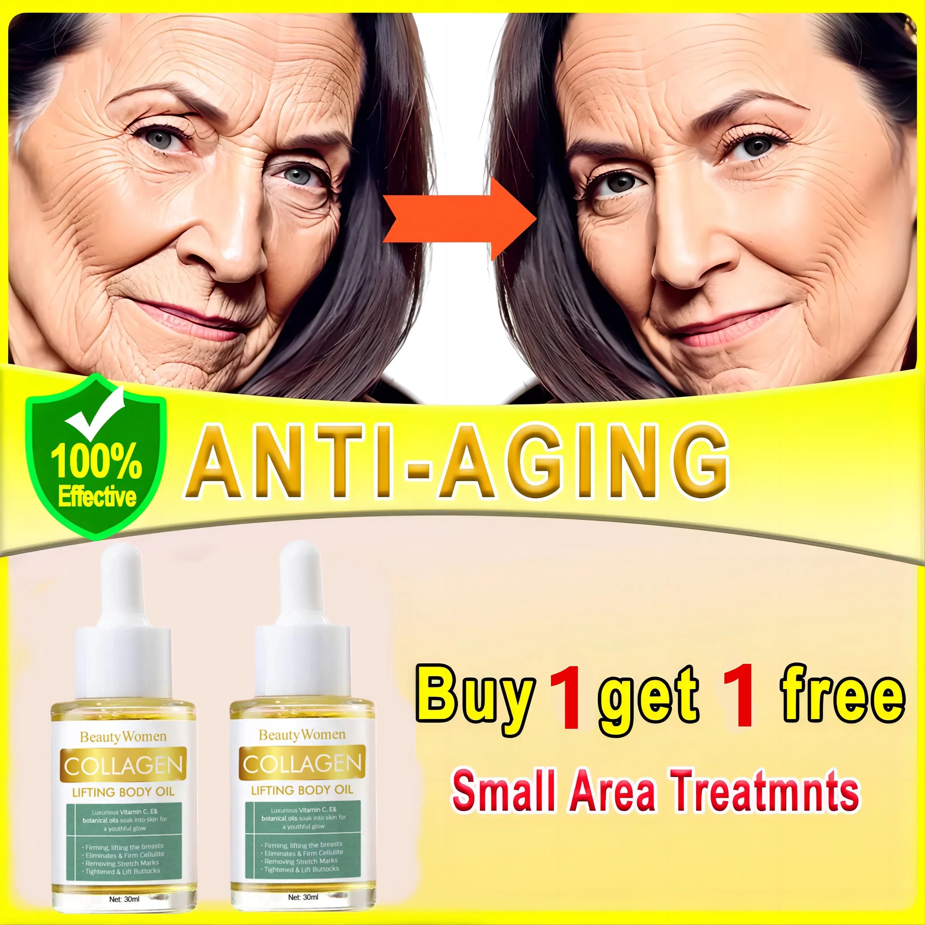 2pc Collagen Estrogen Female Hormones Oil,Remove Spots Wrinkle Eye Bags Anti-Aging,Breast Butt Enlargement,Skin Care for Women
