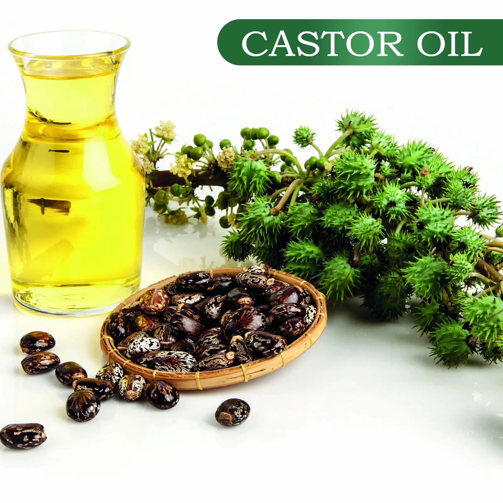 OUHOE Black Castor Oil 100% Organic Moisturize Hair Growth Serum Prevent Hair Loss Soft Bright Dense Hair Care Essential Oil