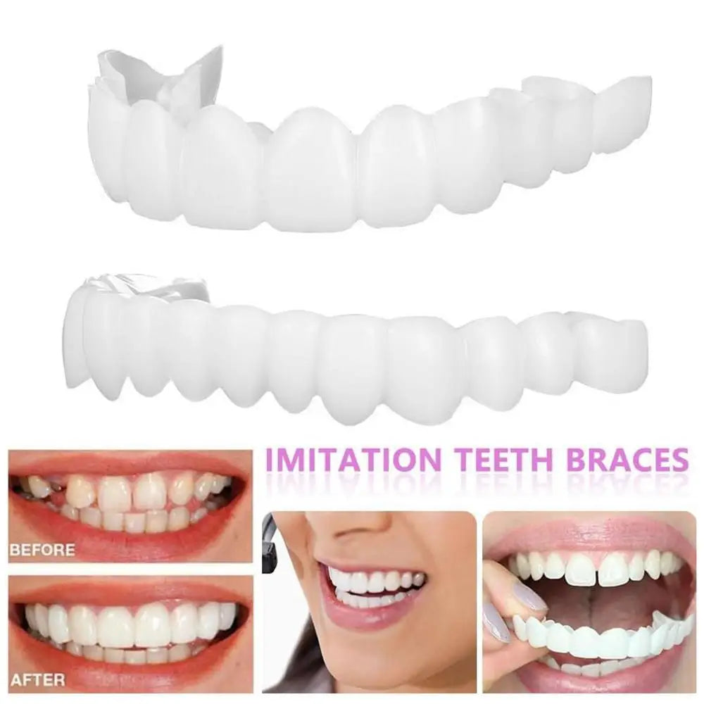 1 Pair Snap On Teeth Veneers For Men And Women Cover The Teeth Fake Tooth Instant Confidence Smile unisex temporary Hygiene Tool