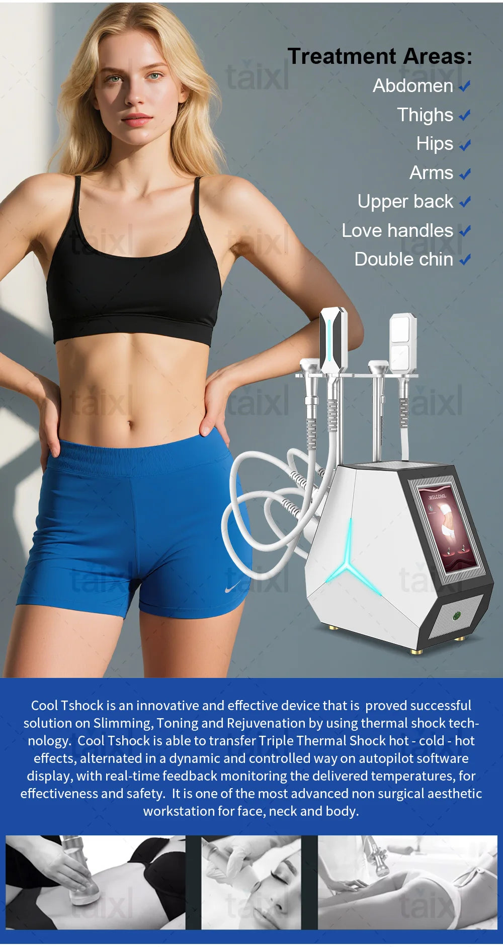 Portable non-invasive cold and heat therapy machine EMS facial beauty machine for facial lifting and body slimming