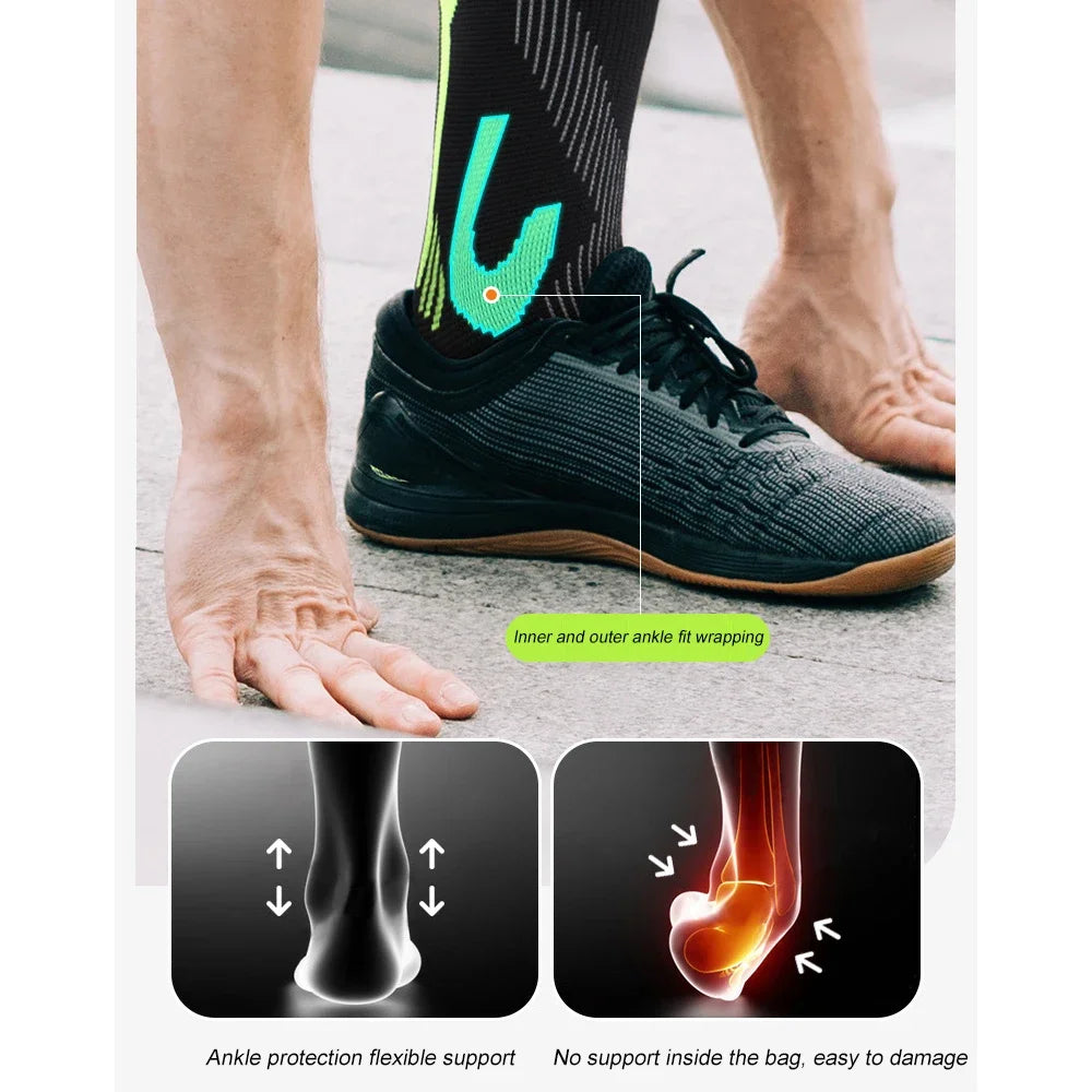 1Pcs Achilles Tendon Support Brace, Plantar Fasciitis Sock,Ankle Compression Sleeve For Running,Tendonitis and Flat Feet Relief