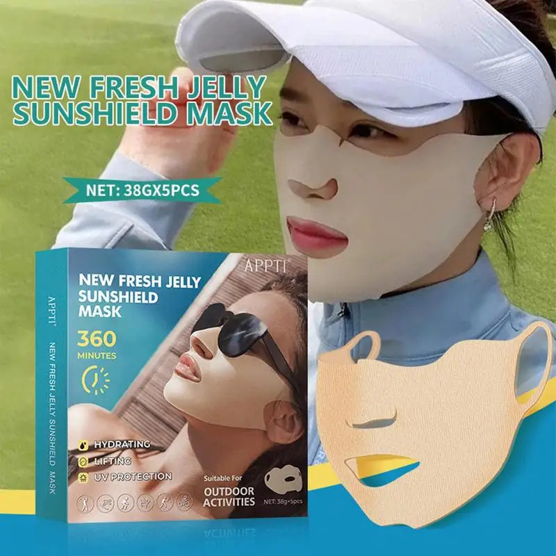 5pcs Golf Patches for Sun Protection UV Facial Patches for Outdoor Activities Sunblock Gel Patches with Skincare Ingredients