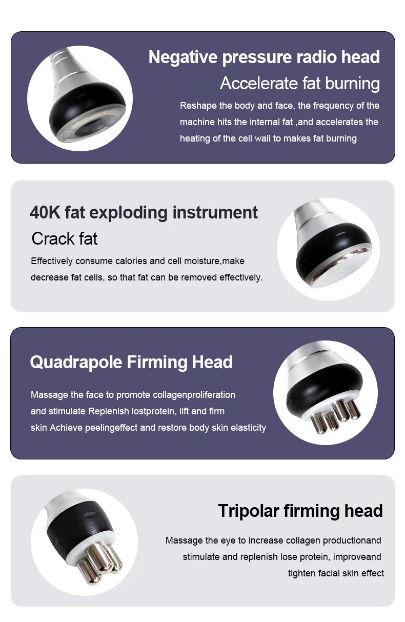 New 4 In 1 40k Cavitation Ultrasonic Body Care Tool